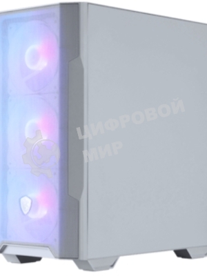 Компьютерный корпус MSI MAG FORGE M100R WHITE Mini-Tower, MATX, 1xUSB 3.0, 2xUSB 2.0, 4x120мм ARGb Fan, ARGb Control Board, Tempered Glass Window, Brown Box (932220)