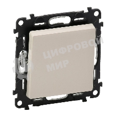 Механизм выключателя 1-кл. СП Valena Life 10А IP20 250 В 10АХ с лицевой панелью; безвинтовые зажимы сл. кость Legrand 752501
