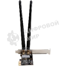 Сетевой адаптер WiFi D-Link DWA-582/RU/10/B1A DWA-582 PCI Express (ант.внеш.съем) 2ант.  (упаковка 10 шт)