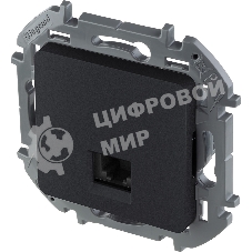 Телефонная розетка RJ11 антрацит