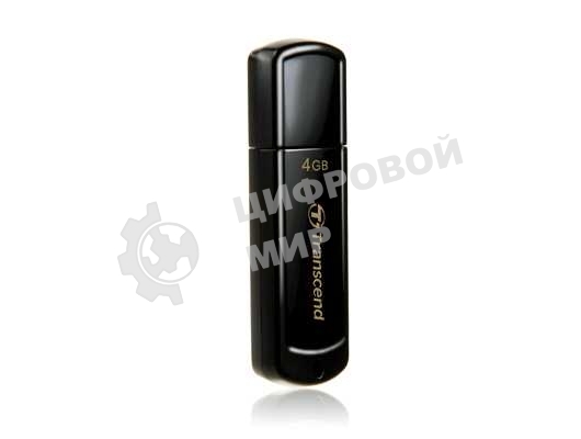 Флешка USB Transcend JetFlash 350 (TS4GJF350), 4Gb, USB 2.0, R/W 12/5, черный