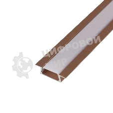 Комплект врезного алюминиевого профиля с рассеивателем Rexant 22х6 мм, 1 м, розовое золото