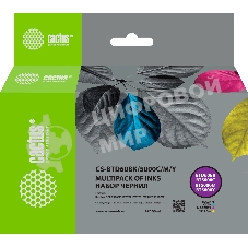 Чернила Cactus CS-BTD60BK/5000M/C/Y голубой/пурпурный/желтый/черный набор 4x100мл для Brother DCP-T300/T500W/T700W/MFC-T800W