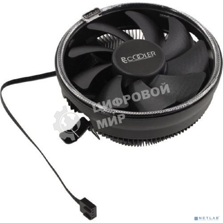 Кулер PCCooler E126MB черный 120мм алюминий 1800rpm 26.5db 4-pin 92W 70мм