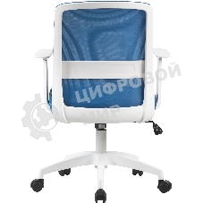 Кресло компьютерное Cactus CS-WMC333-BL темно-синий, сиденье темно-синий, сетка/ткань, низк.спин. крестов. пластик, пластик белый