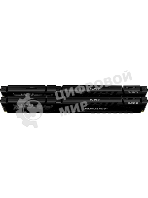 Оперативная память Kingston Fury Beast, DDR5, 16GB (2x8GB), 5200MHz, CL40, DIMM, радиатор, черный