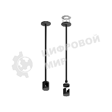 Крепеж накладной A9233 BK черный D20*400mm