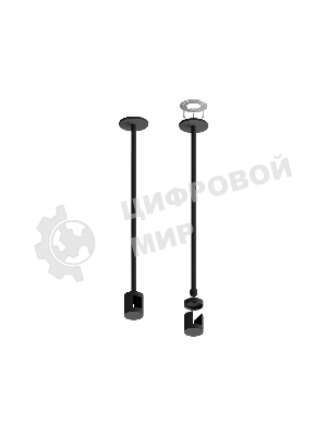 Крепеж накладной A9233 BK черный D20*400mm