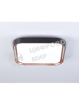 Потолочный светодиодный светильник Ambrella light FZ1265 BK/PGD черный/золото розовое 18W 5000K 250*250*60 (Без ПДУ)