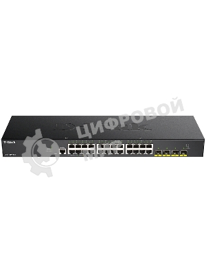 Коммутатор D-Link DGS-1250-28X/A1A, 24×1 Гбит/с + 4×10 Гбит/с SFP+, настраиваемый