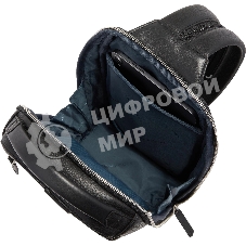 Рюкзак слинг мужской Piquadro Tebe CA7155W144/N черный натур.кожа