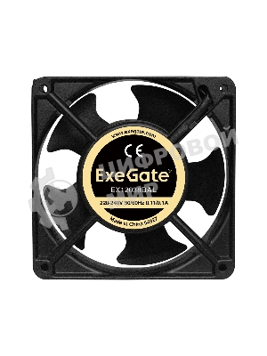 Вентилятор для корпуса ExeGate EX12038BAL черный, 120 мм, 2700 об/мин, 42 дБ