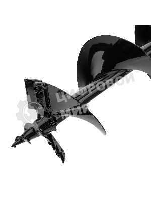 Шнек для грунта Denzel ER-150, диаметр 150 мм, длина 800 мм, соединение 20 мм, съемный нож