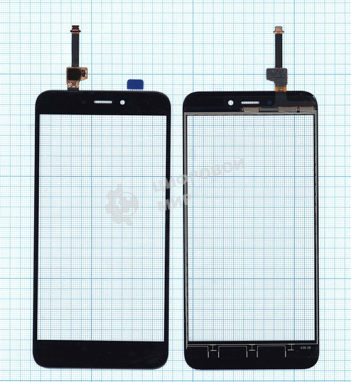 Сенсорное стекло (тачскрин) для Xiaomi Redmi 4X, черное