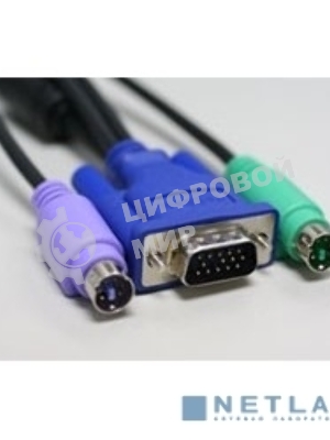 Набор кабелей D-LINK DKVM-CB3 для DKVM - 2хPS/2,1xVGA, 3м