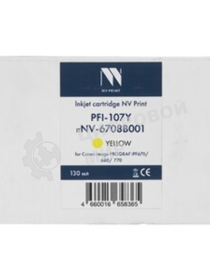 Картридж струйный NVPrint PFI-107Y (NV-6708B001) Yellow для Canon imagePROGRAF iPF670/680/770 (130 мл)