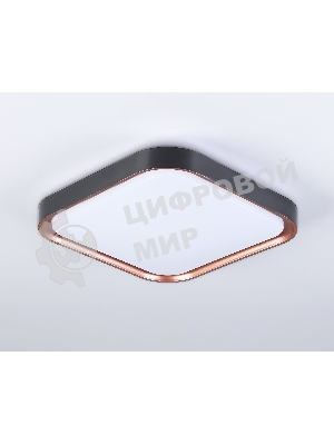 Потолочный светодиодный светильник Ambrella light FZ1265 BK/PGD черный/золото розовое 18W 5000K 250*250*60 (Без ПДУ)