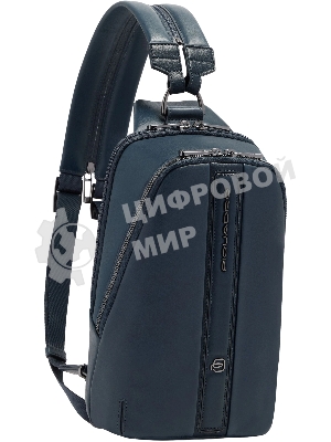 Рюкзак слинг мужской Piquadro Victor CA7174W143/BLU синий натур.кожа