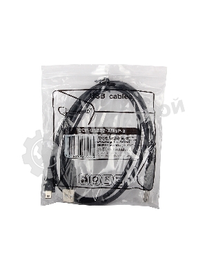 Кабель Gembird/Cablexpert USB 2.0 Pro, 2xAM/miniBM 5P, 0.9м, экран, черный