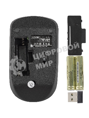 Мышь беспроводная Crown CMM-336W черный, 1600 dpi, радиоканал, USB, кнопки - 4