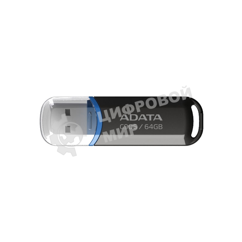 Флешка USB ADATA Classic C906 (AC906-64G-RBK), 64Gb, USB 2.0, R/W 15/5, черный/синий