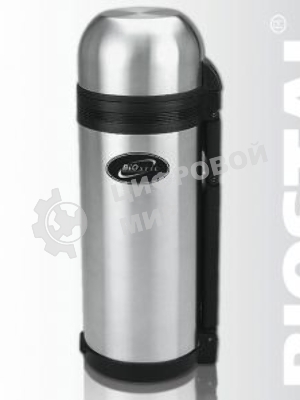 Термос Biostal NG-1800-1 1.8 л, универс, нерж., ручка, рем. для переноски, крышка-чашка и доп. пласт. чашка (в уп. 12 шт)