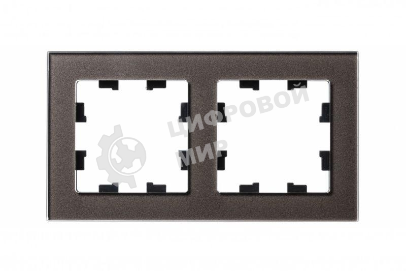 Рамка 2-м AtlasDesign Nature стекло, мокко SchE ATN320602