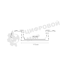 Комплект врезного алюминиевого профиля с рассеивателем Rexant 22х6 мм, 1 м, розовое золото