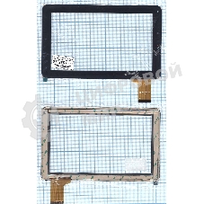 Сенсорное стекло (тачскрин) UK090256-FPC, черное