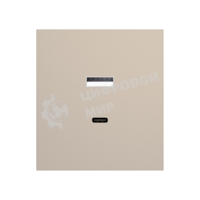 Розетка KRANZ STRONG USB-A+Type-C 3А с функцией быстрой зарядки шелк