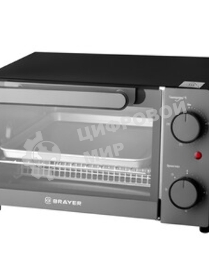 Мини-печь BRAYER BR2600 1200 Вт, 9 л, серебристый