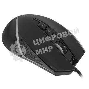 Мышь проводная AULA F805 черный, 6400 dpi, USB, кнопки - 7