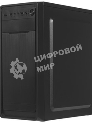 Компьютерный корпус Miditower ExeGate XP-332-UNS350 (ATX, БП UNS350 с вент. 12см, 2хUSB, аудио, черный)