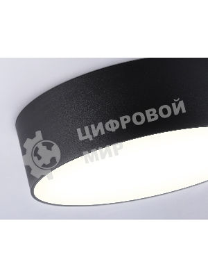 Потолочный светодиодный светильник Ambrella light FV5521 BK черный LED 26W 3000K D220*58 (Без ПДУ)