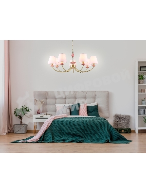 Люстра Ambrella light LH75025/7 GD/PI золото/розовый E14/7 max 40W D890*800