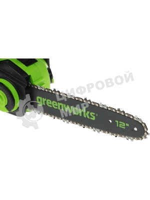 Цепная пила аккумуляторная GreenWorks GD24CS30K4, 24V, 30 см, бесщеточная, c АКБ 4 А·ч и ЗУ (2007007UB)