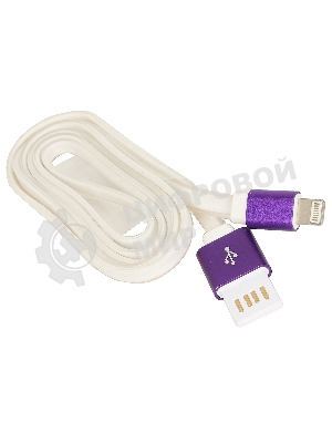 Кабель Gembird USB 2.0 Cablexpert AM/Lightning 8P, 1м, силиконовый шнур, разъемы фиолетовый металлик, пакет