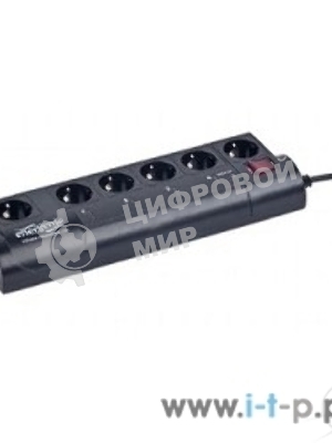 Сетевой фильтр Energenie Сетевой фильтр EG-PMS2-LAN программируемый, черный (10А, LAN, 6 розеток)