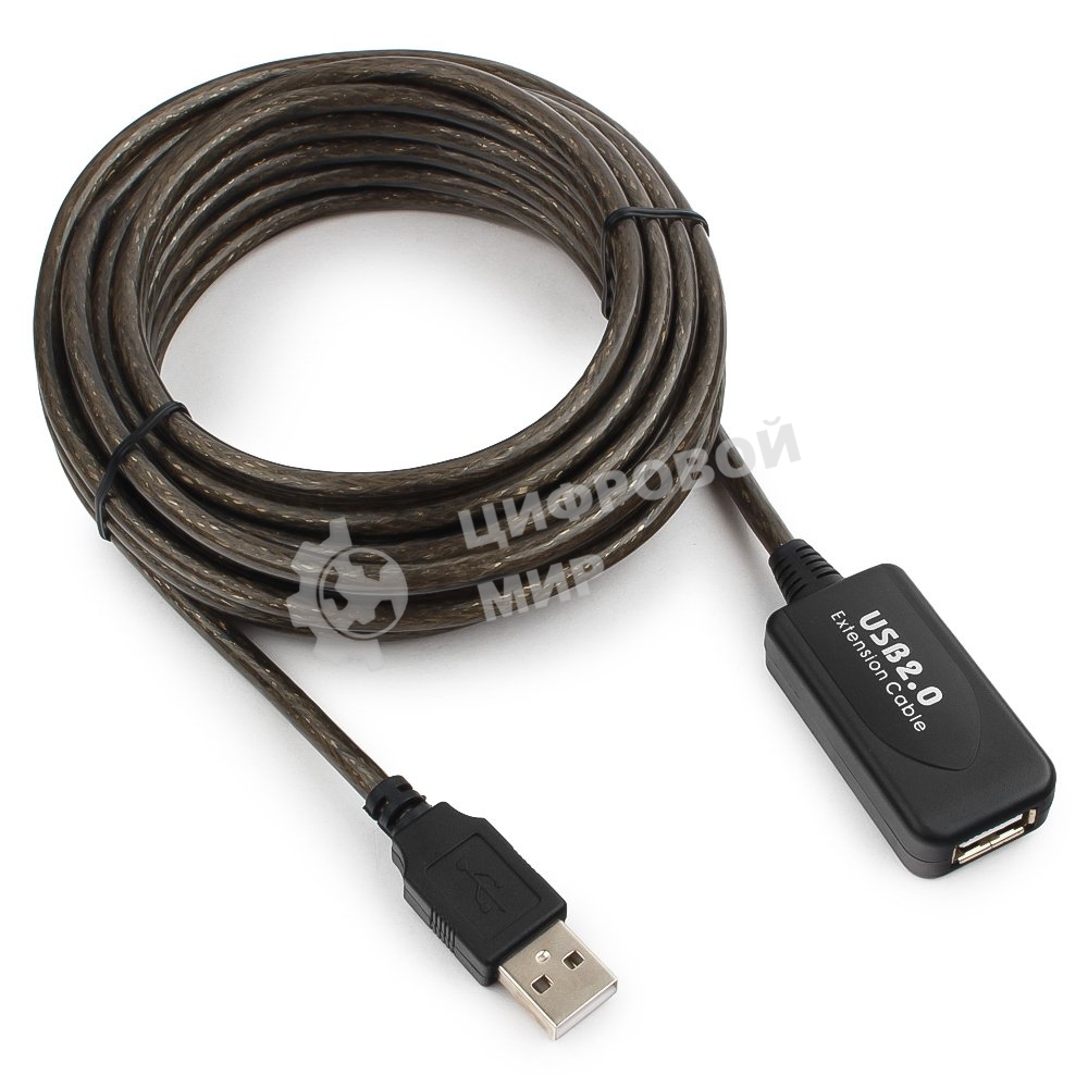 Кабель-удлинитель USB2.0 активный Gembird/Cablexpert UAE-01-5M, AM/AF, 5м