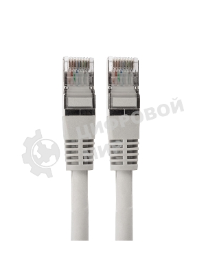 Пaтч-корд F/UTP Rexant, cat.6, RJ45-RJ45, экранированный, PVC серый, 0,5м