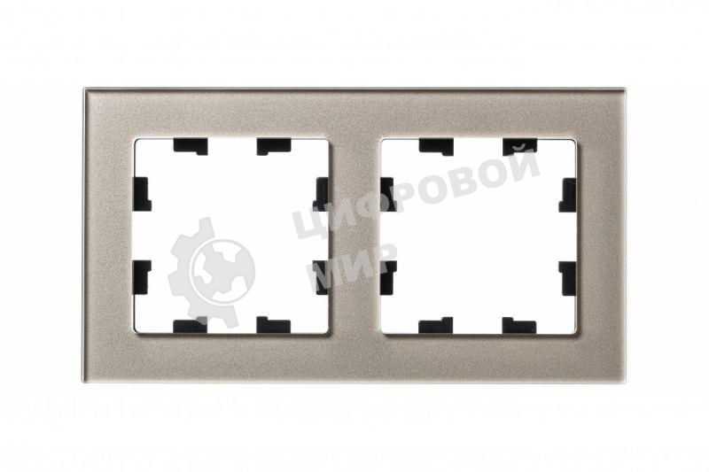 Рамка 2-м AtlasDesign Nature стекло, шампань SchE ATN320502