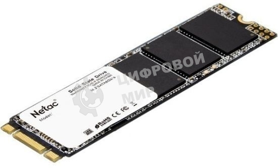 Накопитель SSD Netac N535N, 256Gb, M.2 2280, SATA-III, R/W 540/490