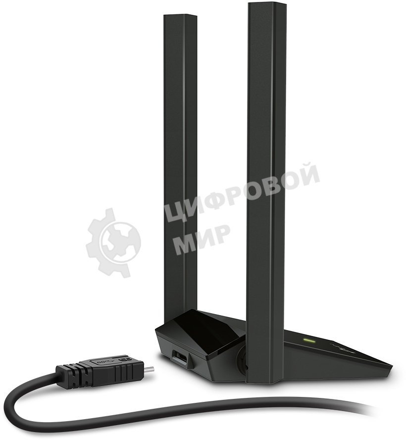 Адаптер TP-Link AC1300Mbps Dual-band High-Gain wireless USB adapter, 867Mbps at 5G and 400Mbps at 2.4G, two high gain antennas, USB 3.0, USB extension cable, support wave 2 MU-MIMO, full compatible with Windows and macOS.