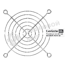 Решетка для вентилятора 90x90 ExeGate EG-090MR (90x90 мм, металлическая, круглая, никель)
