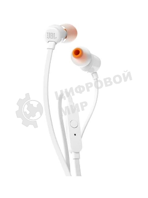 Проводные наушники JBL Tune 110 белый, внутриканальные, Jack 3.5 мм