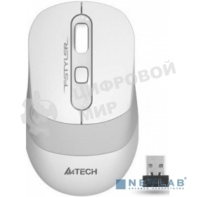 Мышь беспроводная A4Tech Fstyler FG10 белый/серый, 2000 dpi, радиоканал, USB, кнопки - 4