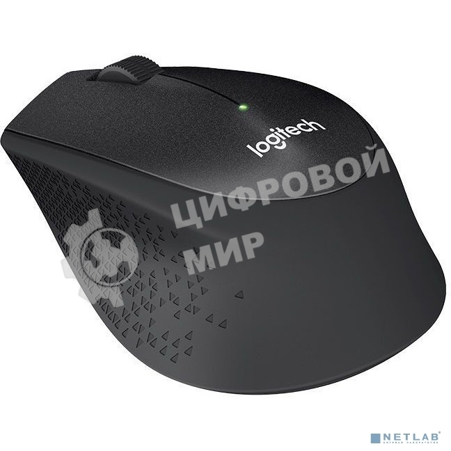 Мышь беспроводная Logitech M330 SILENT PLUS черный, 1000 dpi, радиоканал, USB, кнопки - 3