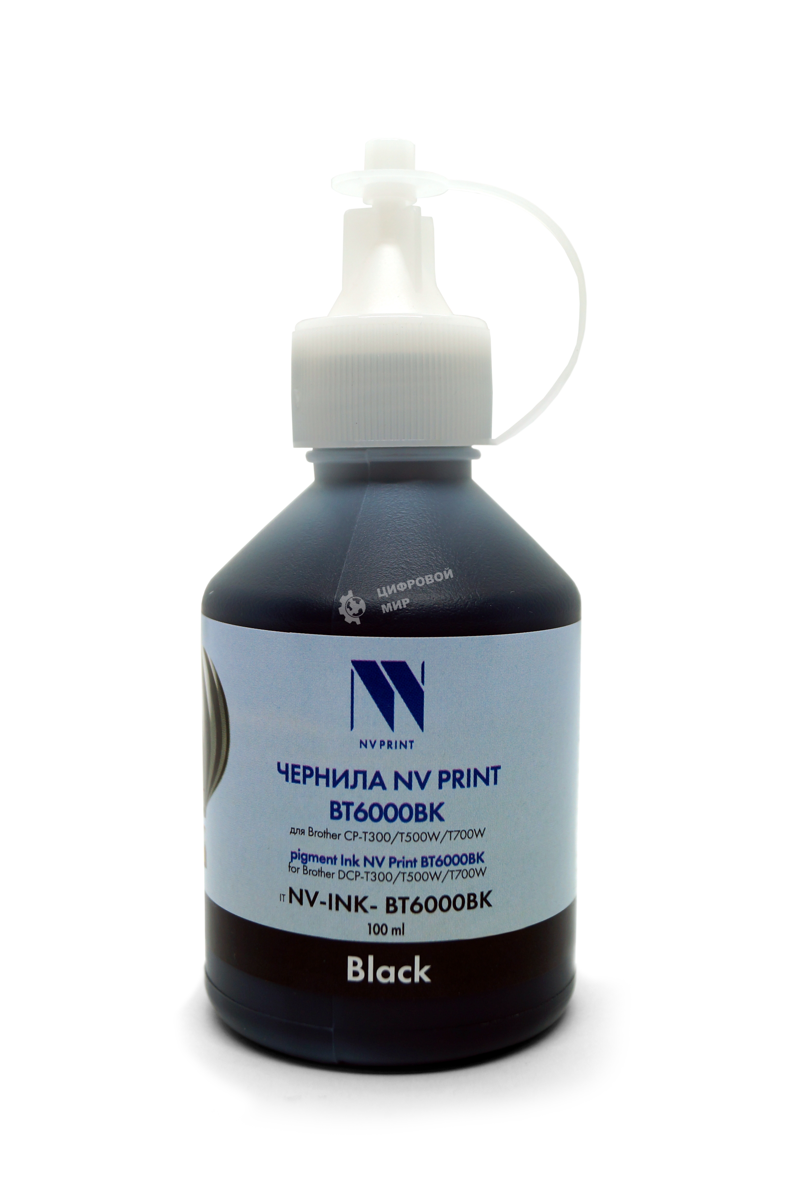 Чернила NVPrint пигментные BT6000BK для Brother DCP-T300/T500W/T700W, MFC-T800W (100 мл) черный