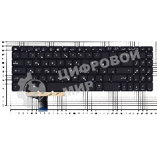 Клавиатура для ноутбука Asus Vivobook Pro M580 черная с подсветкой