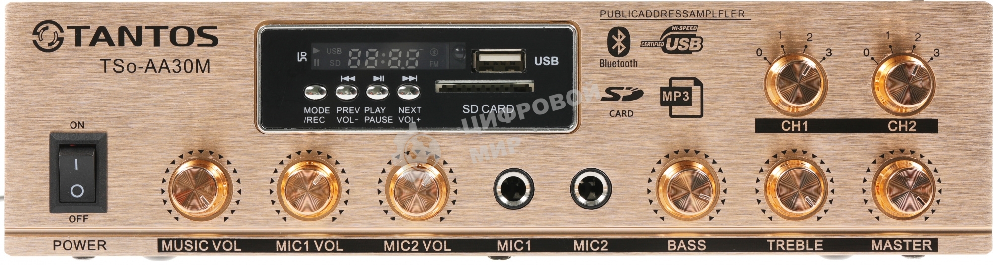 Усилитель Tantos TSo-AA30M выход 100Вт/30Вт